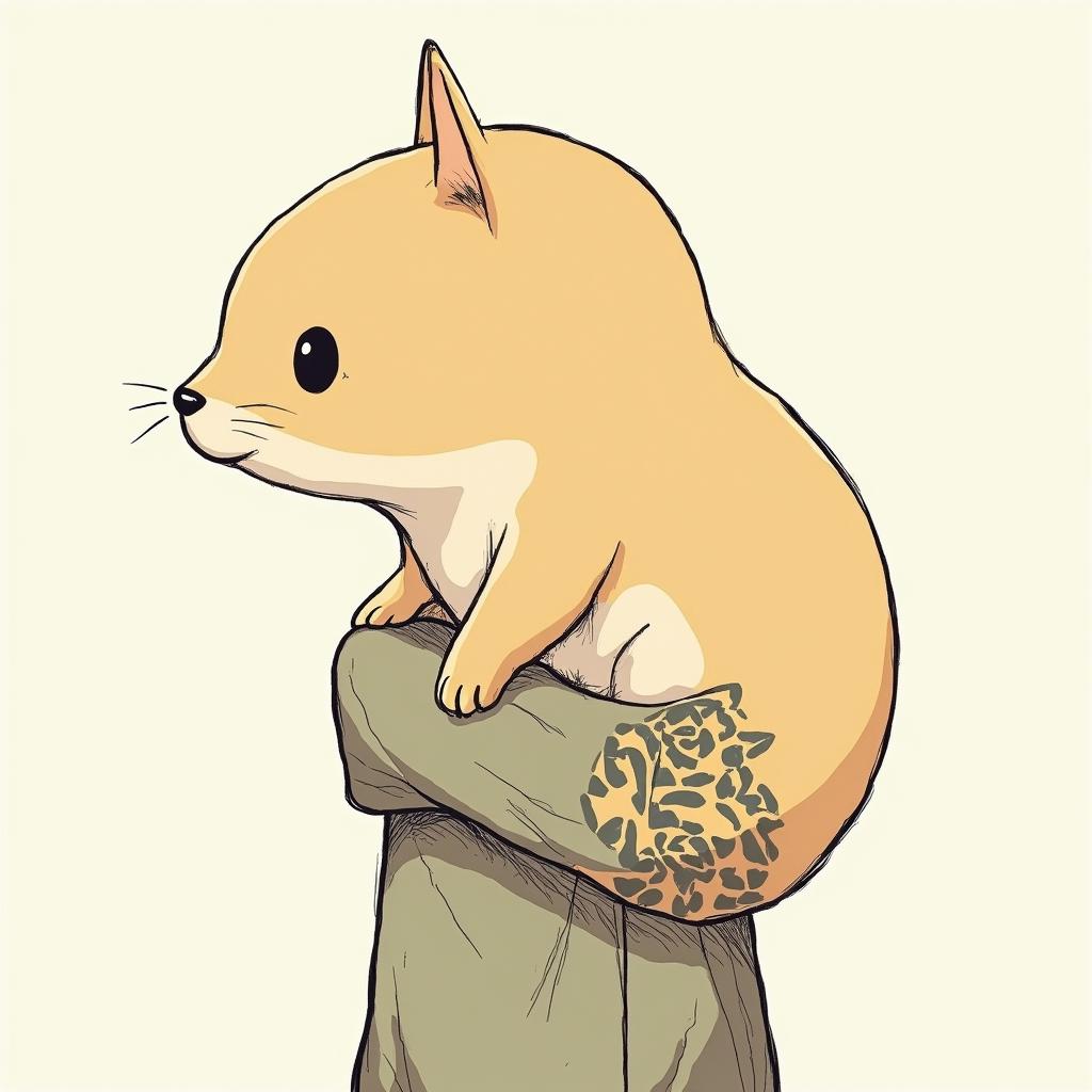 Samuele, half Italian and half English, loves large animals and is a Pisces who lives in Italy.Ghibli, Studio Ghibli aesthetic, hand-drawn anime style, retro nostalgic atmosphere, retro soft pastel color palette with earthy tones, retro Japanese cinematic shot, yellow tint effect, bald character, smooth surface, anime shadow 90's anime style