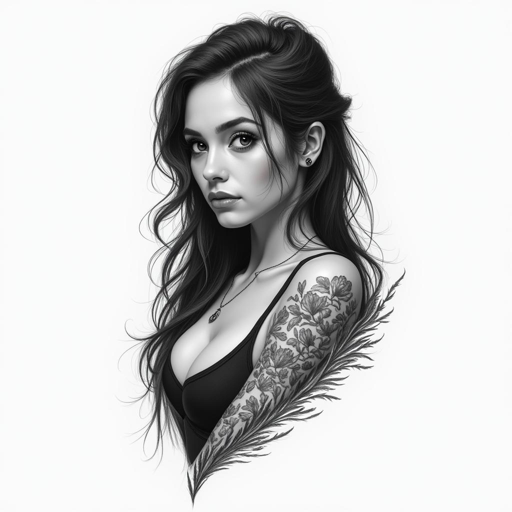 Percel eve, 24 years old ,ambivert , Philippines , Virgohigly detailed tattoo - Variation 1