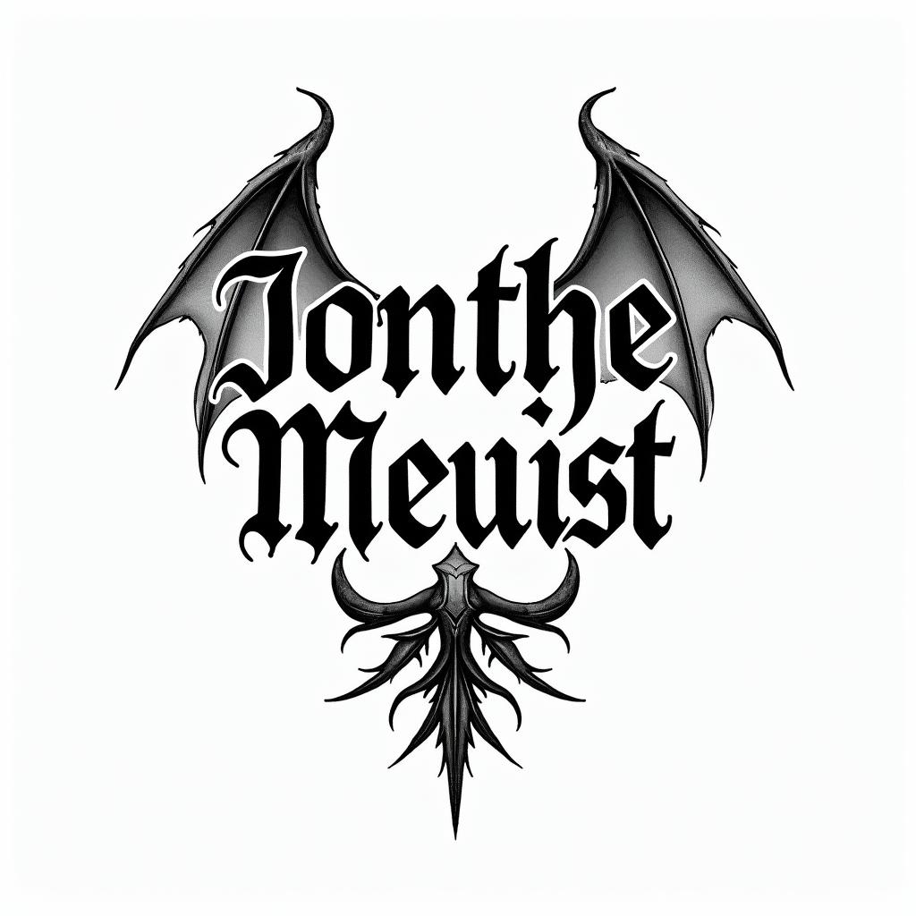 Danieltext-based tattoo, gothic font ultra-realistic, perfectly placed, high-quality font design, photo-realistic shading, 8k, high quality, finely detailed typography - Variation 1