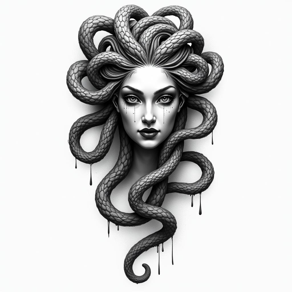 medusahigly detailed tattoo - Variation 5