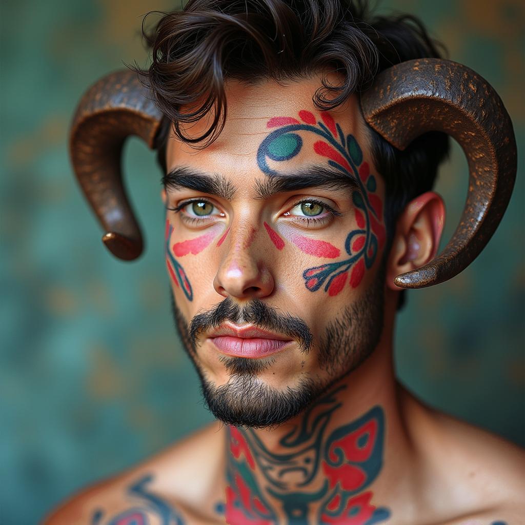 Taurus signin pop art style tattoo, featuring bold and vibrant colors, exaggerated outlines, iconic imagery, inspired by comic books and speech bubbles, comic book characters, retro pop culture - Variation 4