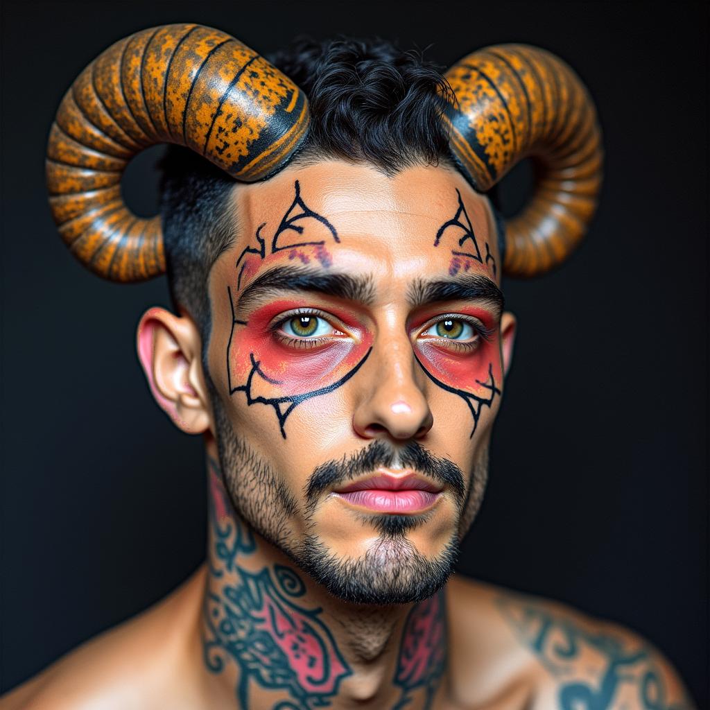 Taurus signin pop art style tattoo, featuring bold and vibrant colors, exaggerated outlines, iconic imagery, inspired by comic books and speech bubbles, comic book characters, retro pop culture - Variation 3