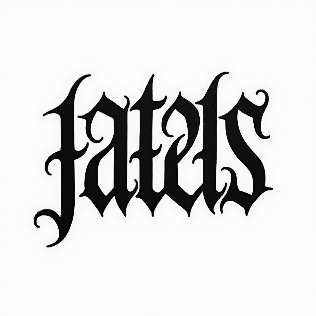 Jobsontext-based tattoo, gothic font ultra-realistic, perfectly placed, high-quality font design, photo-realistic shading, 8k, high quality, finely detailed typography - Variation 4