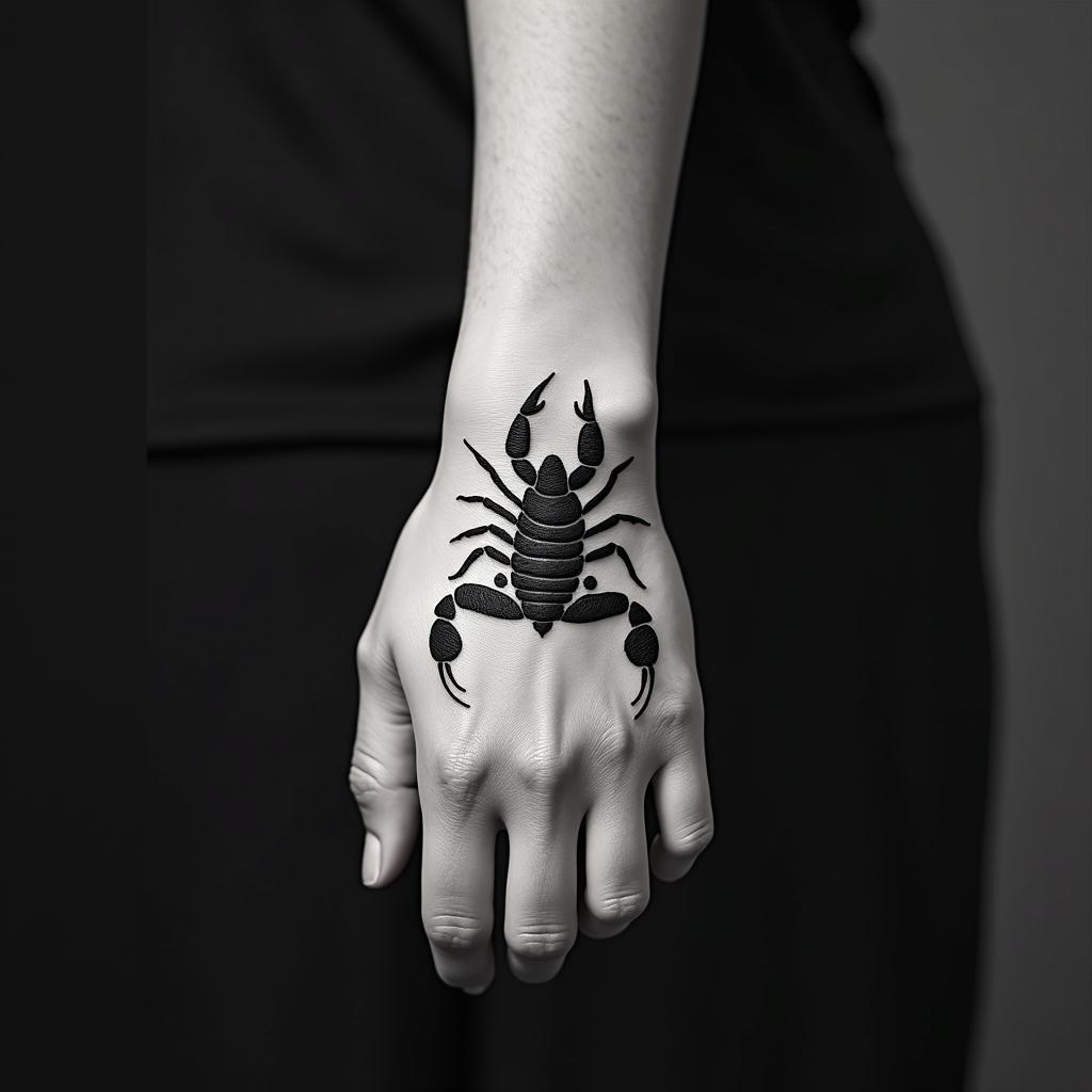 Butterfly Scorpionhigly detailed tattoo