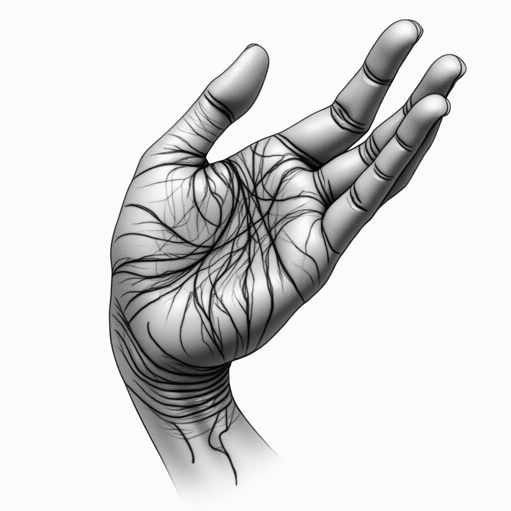 I want a tattoo that is on the right hand and also on the middle finger.higly detailed tattoo