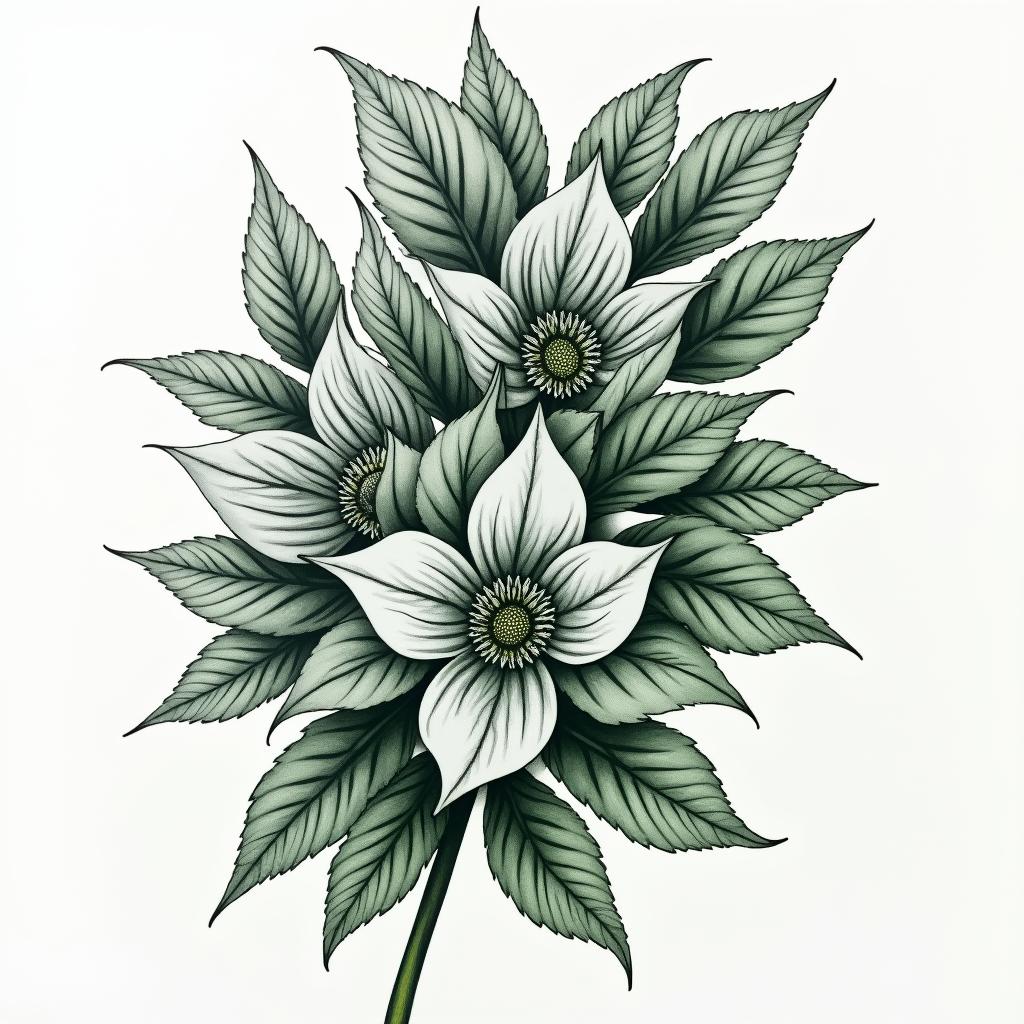 Title fight floral greenhigly detailed tattoo