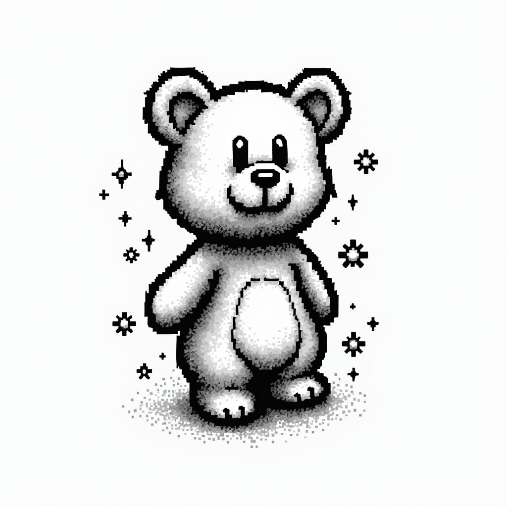 Compasin 8-bit tattoo style, minimalistic pixel style tattoo, pixel art with simplified shapes and retro gaming visuals, inspired by 8-bit pixel based detailing - Variation 2