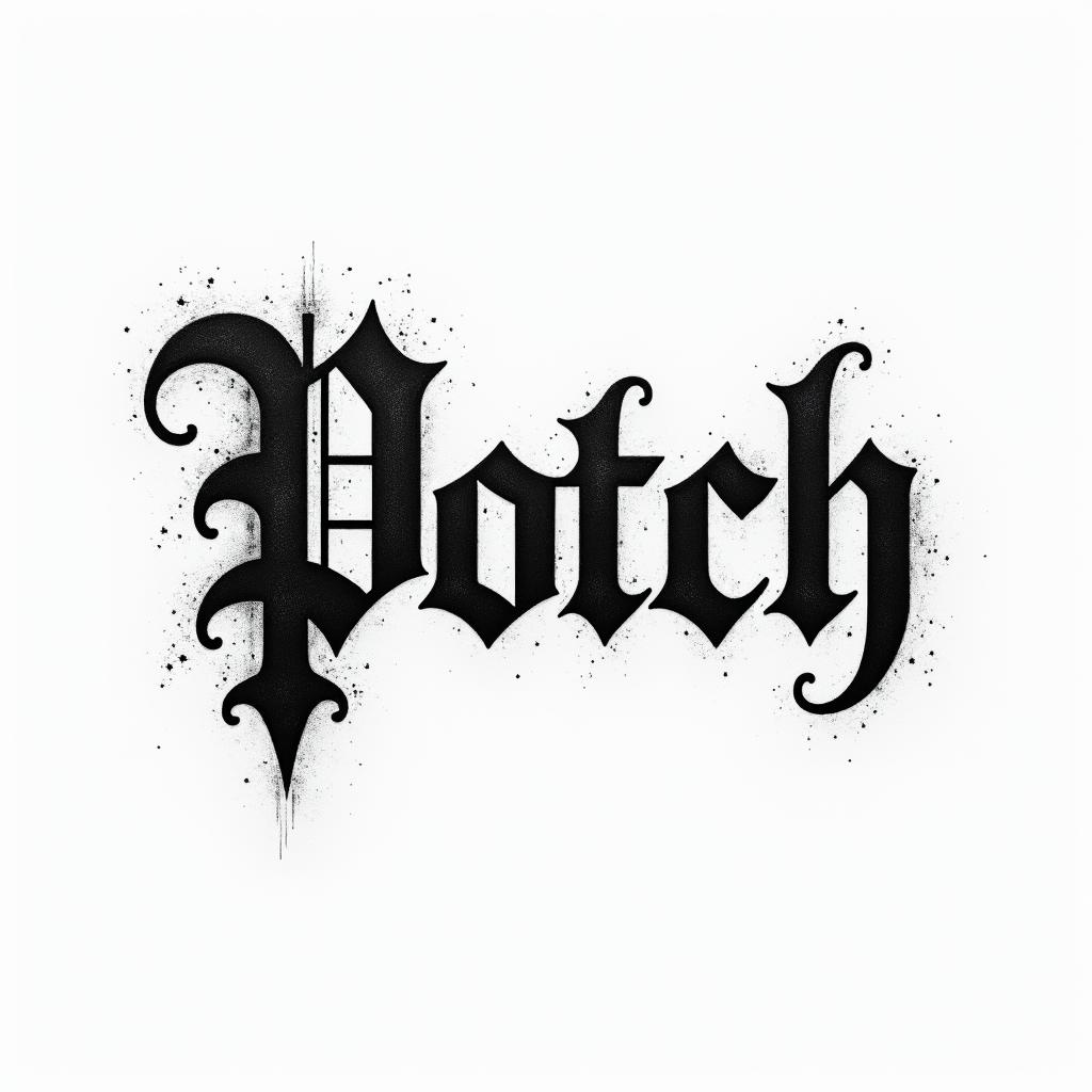 wordstext-based tattoo, gothic font ultra-realistic, perfectly placed, high-quality font design, photo-realistic shading, 8k, high quality, finely detailed typography