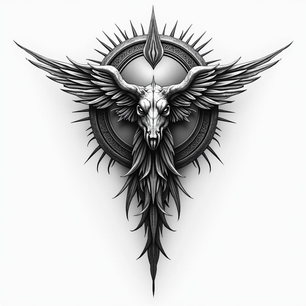 Throne of Glass, wyrdmarkshigly detailed tattoo - Variation 5