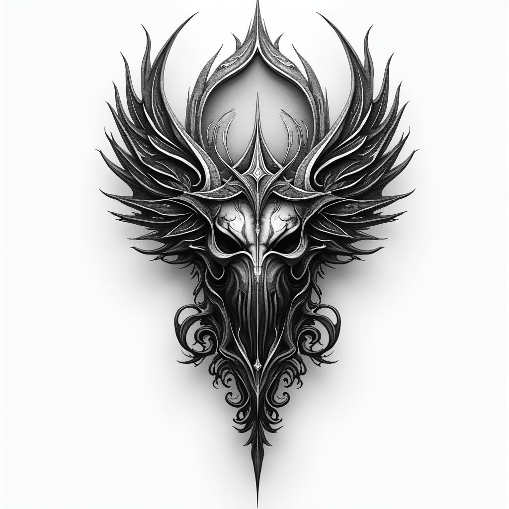 Throne of Glass, wyrdmarkshigly detailed tattoo - Variation 3