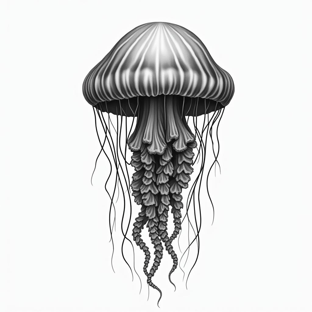 you have a jellyfish tattoohigly detailed tattoo - Variation 1