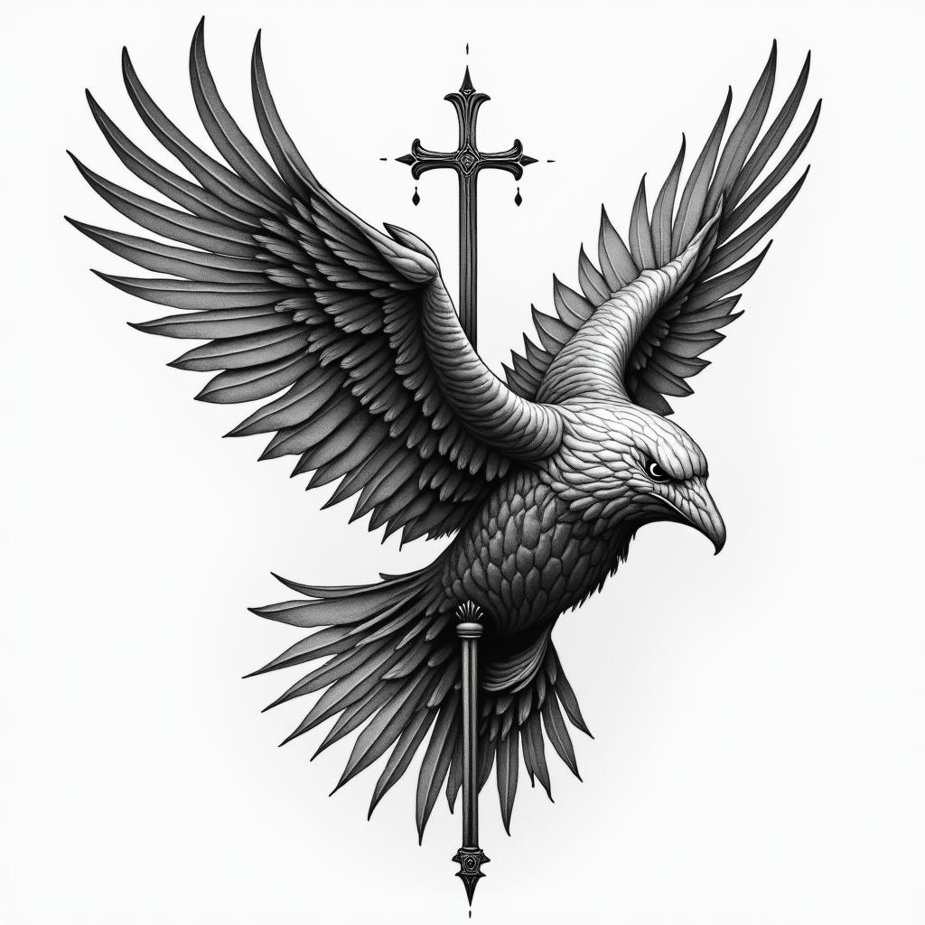 "The glory of the second house will be greater than that of the first."higly detailed tattoo - Variation 1