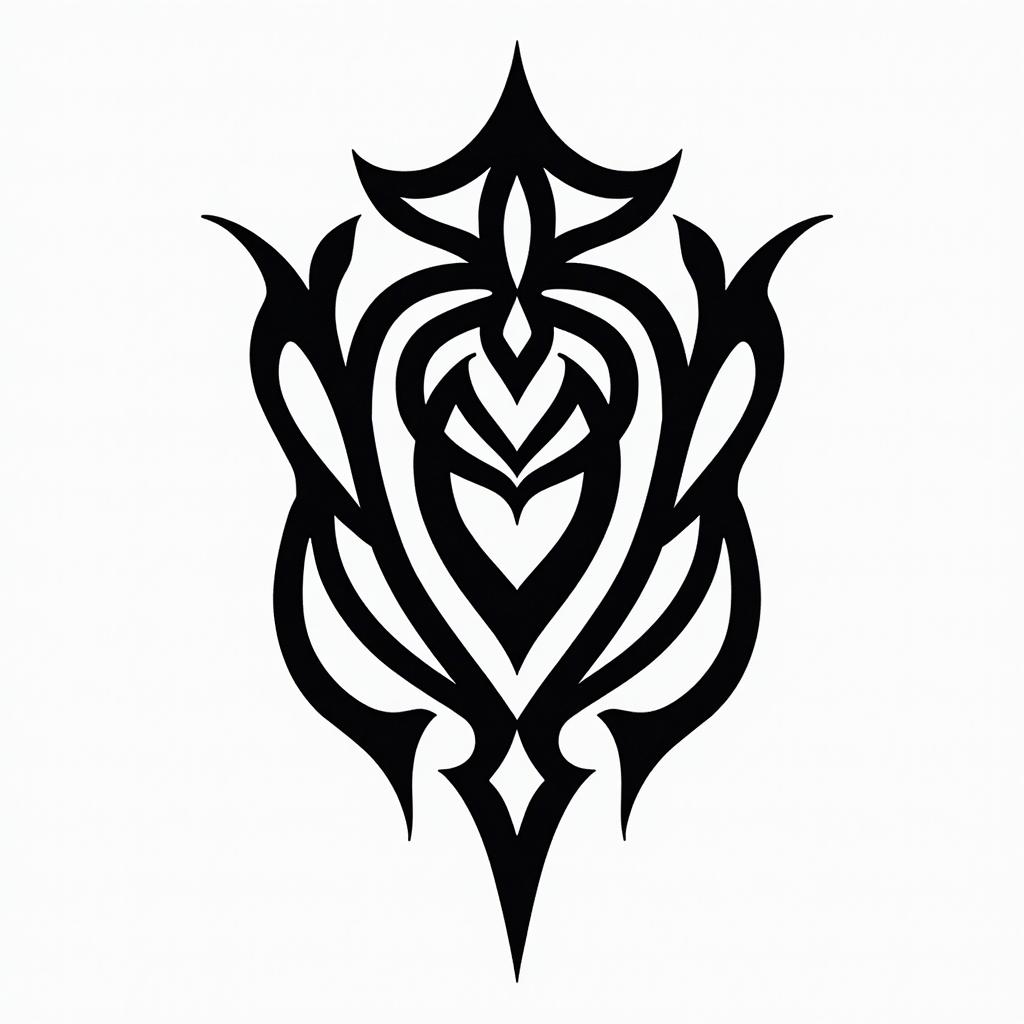 Musterin tribal tattoo style, featuring bold and black geometric shapes, curved lines, intertwine and flow seamlessly, creating a powerful and symbolic design, polynesian and maori styles