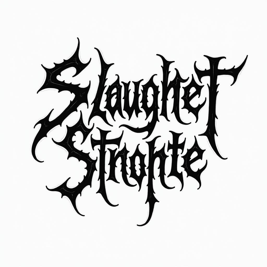 Slaughtertext-based tattoo, gothic font ultra-realistic, perfectly placed, high-quality font design, photo-realistic shading, 8k, high quality, finely detailed typography - Variation 4