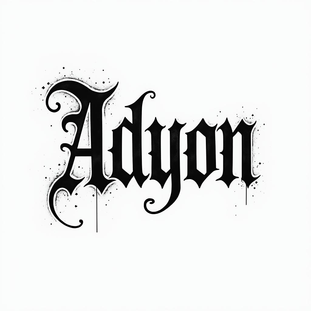 757text-based tattoo, gothic font ultra-realistic, perfectly placed, high-quality font design, photo-realistic shading, 8k, high quality, finely detailed typography - Variation 2