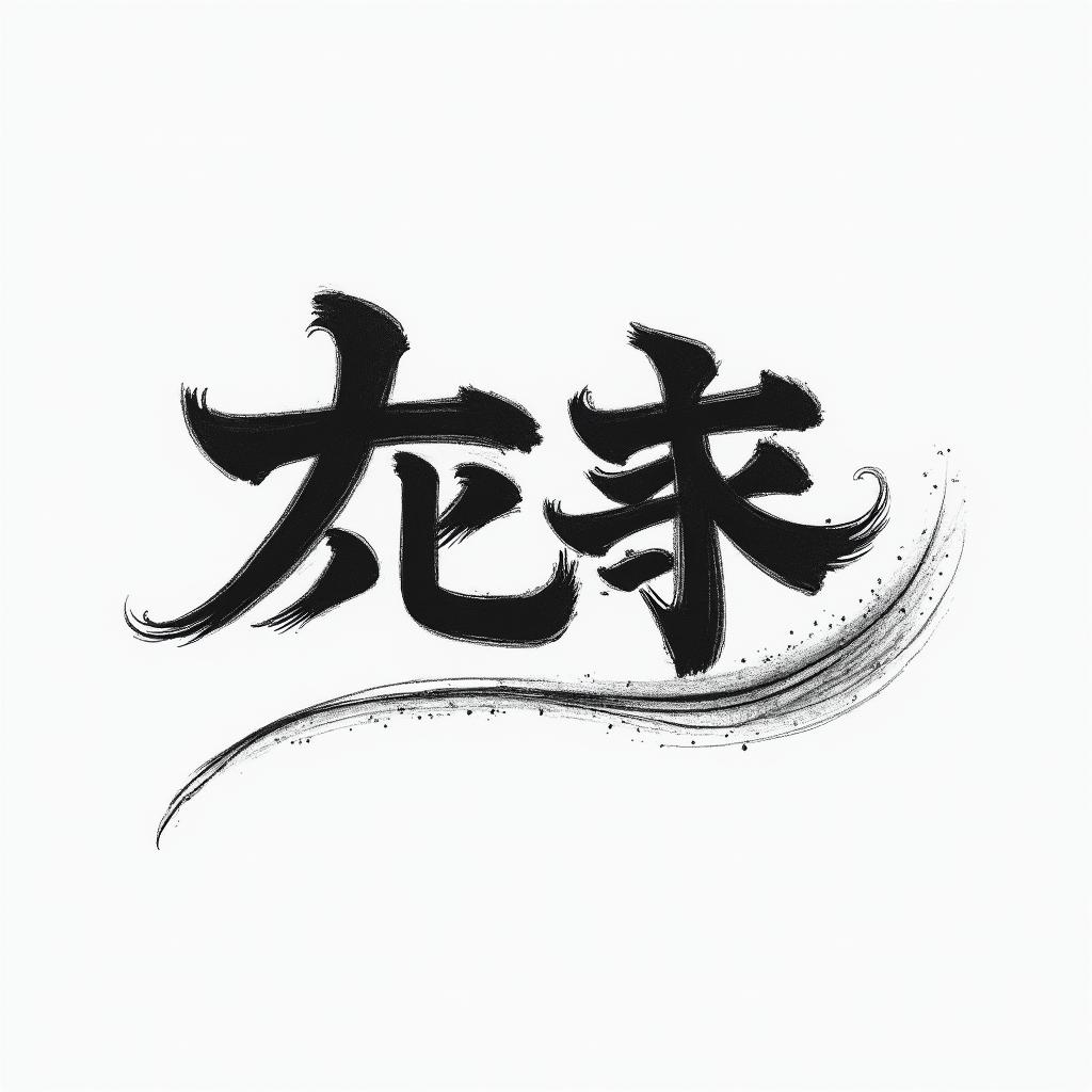 Dedication, Determination, Disciplinetext-based tattoo, japanese font ultra-realistic, perfectly placed, high-quality font design, photo-realistic shading, 8k, high quality, finely detailed typograph - Variation 3