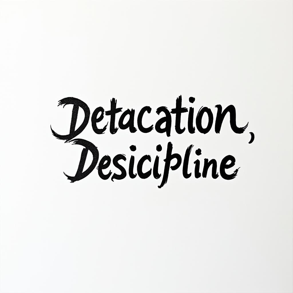 Dedication, Determination, Disciplinetext-based tattoo, japanese font ultra-realistic, perfectly placed, high-quality font design, photo-realistic shading, 8k, high quality, finely detailed typograph