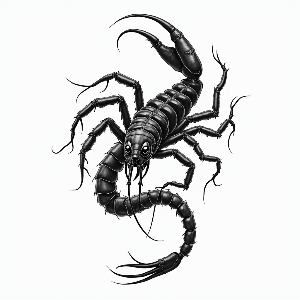 Rui, scorpion, porthigly detailed tattoo