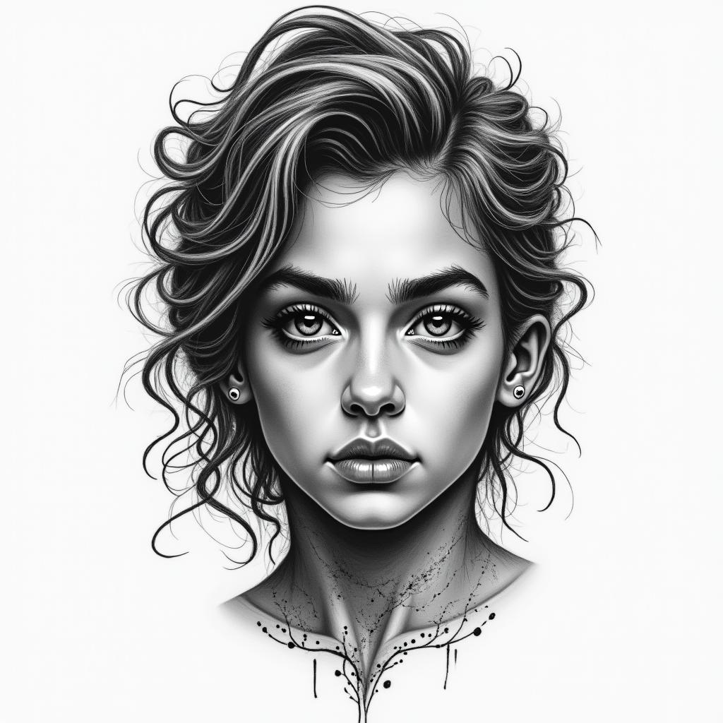 Camila, Leo, Juliohigly detailed tattoo - Variation 4