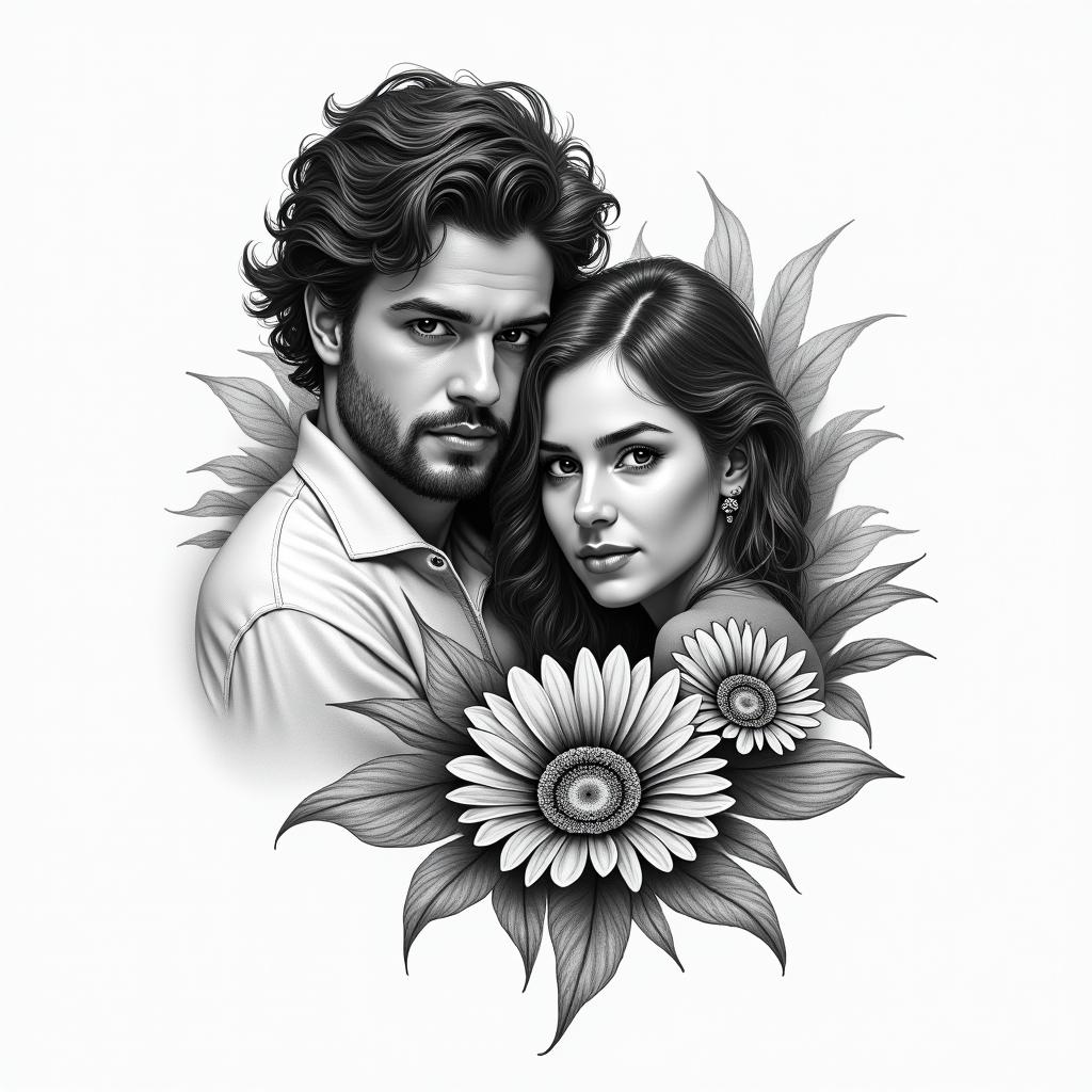 Camila, Leo, Juliohigly detailed tattoo - Variation 2