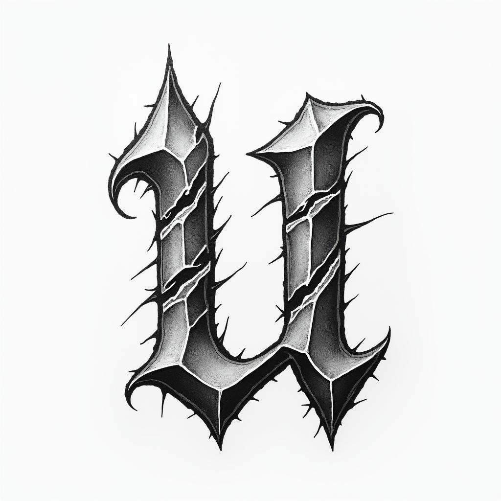 I want a tattoo that says fuck the hustle with the letter u as a cracked diamondhigly detailed tattoo