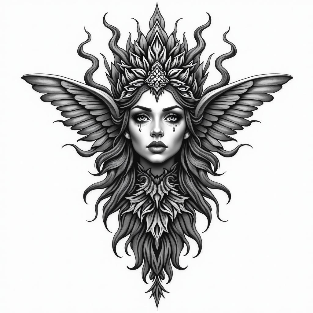 Aiidenin bohemian style tattoo, 8k