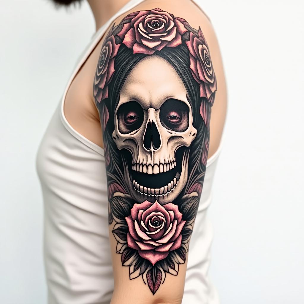 half sleeve tattoo with color and birth yearhigly detailed tattoo