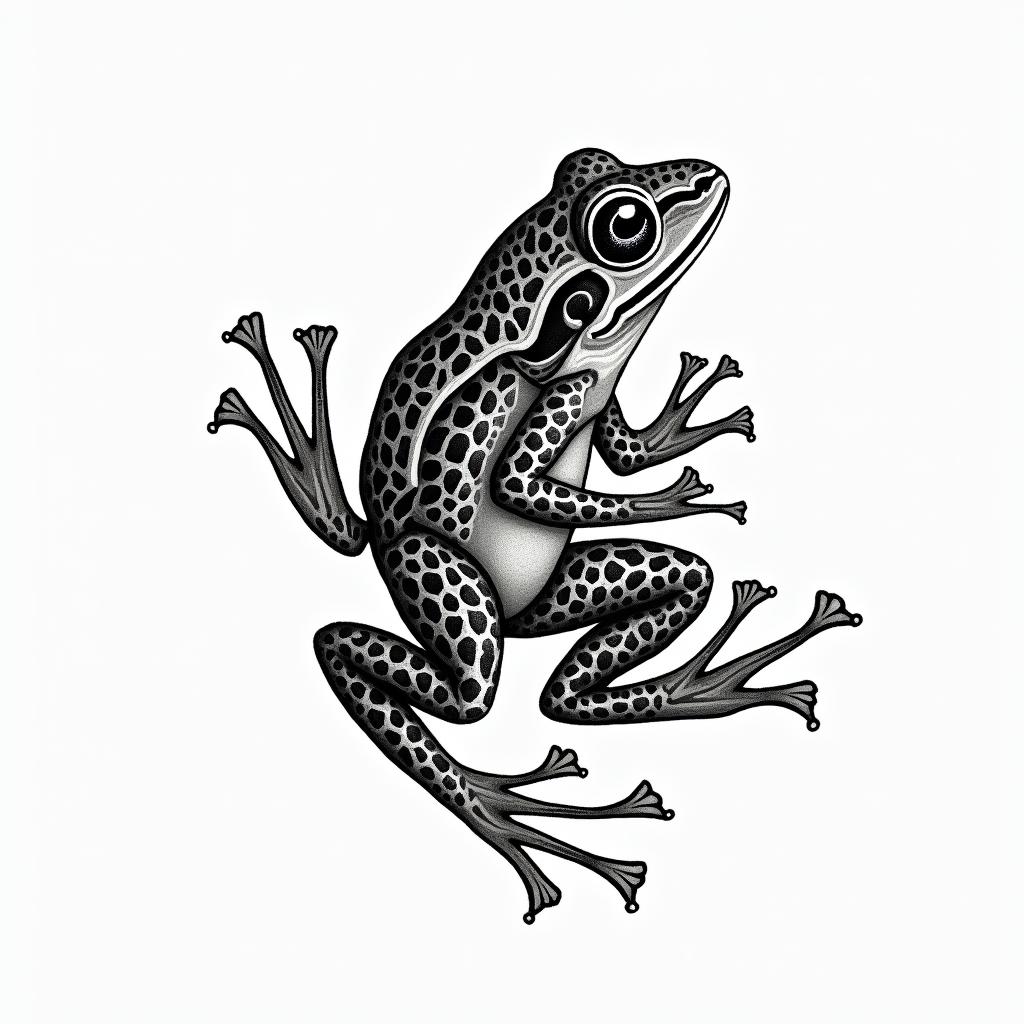 Frogin japanese style tattoo, detailed tattoo, traditional japanese culture tattoo, mythology, 8k