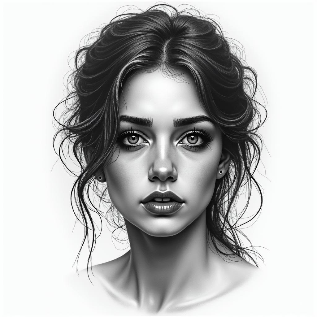 A woman with a sad past full of pain and now happy.higly detailed tattoo - Variation 3