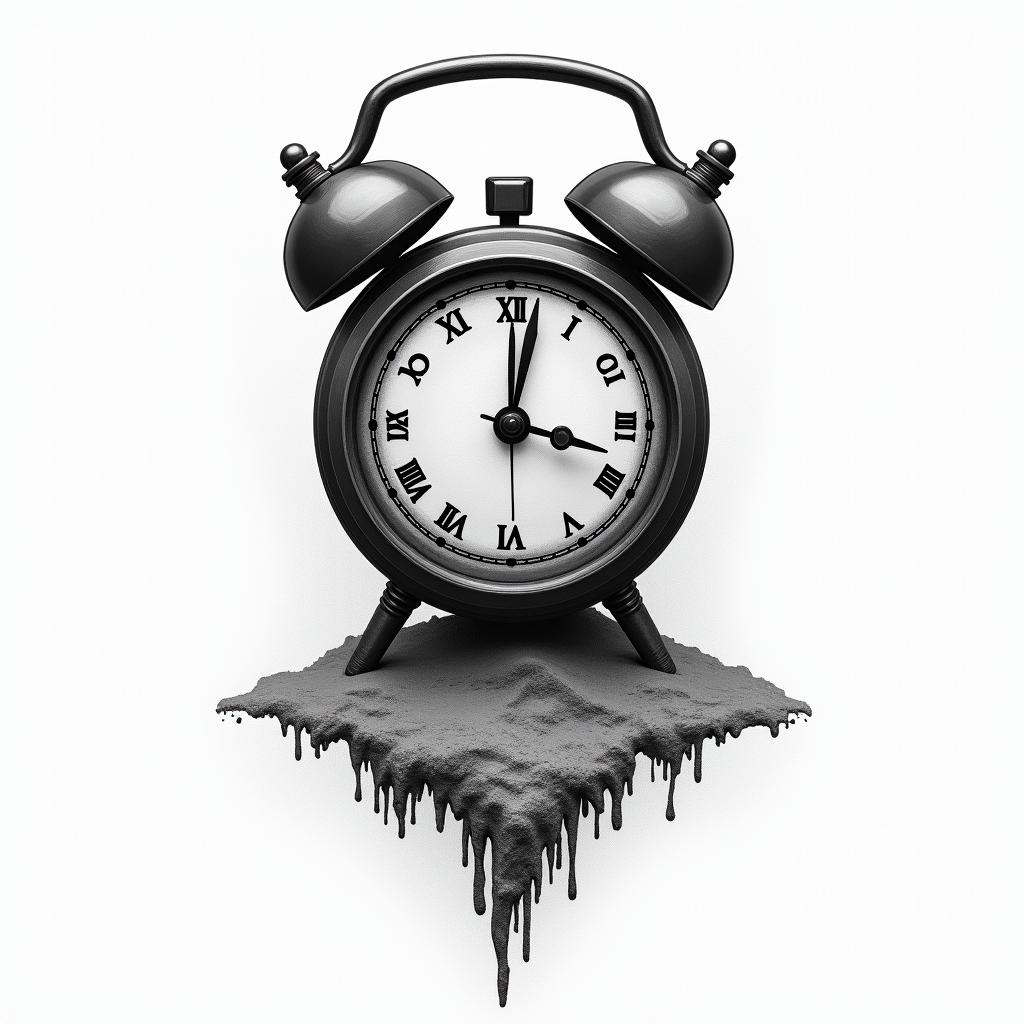 Broken sand timerhigly detailed tattoo - Variation 4