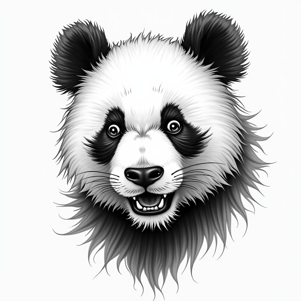 Pandain japanese style tattoo, detailed tattoo, traditional japanese culture tattoo, mythology, 8k - Variation 4