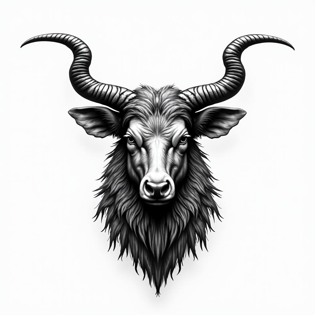Taurus and spiritualhigly detailed tattoo
