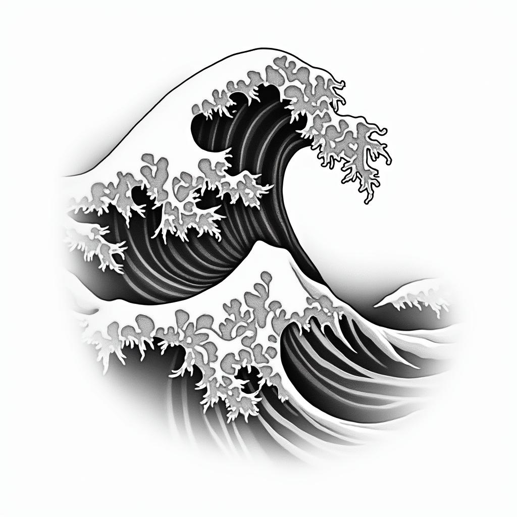 Wavehigly detailed tattoo