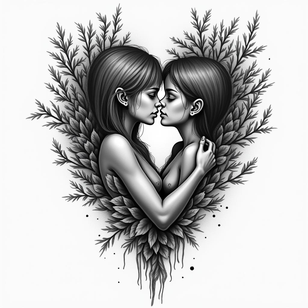 Love story gone wronghigly detailed tattoo - Variation 4