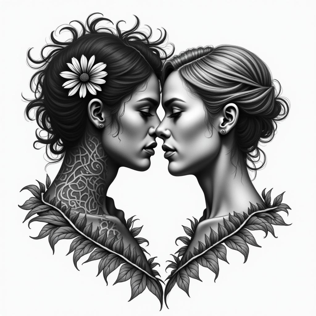 Love story gone wronghigly detailed tattoo - Variation 3