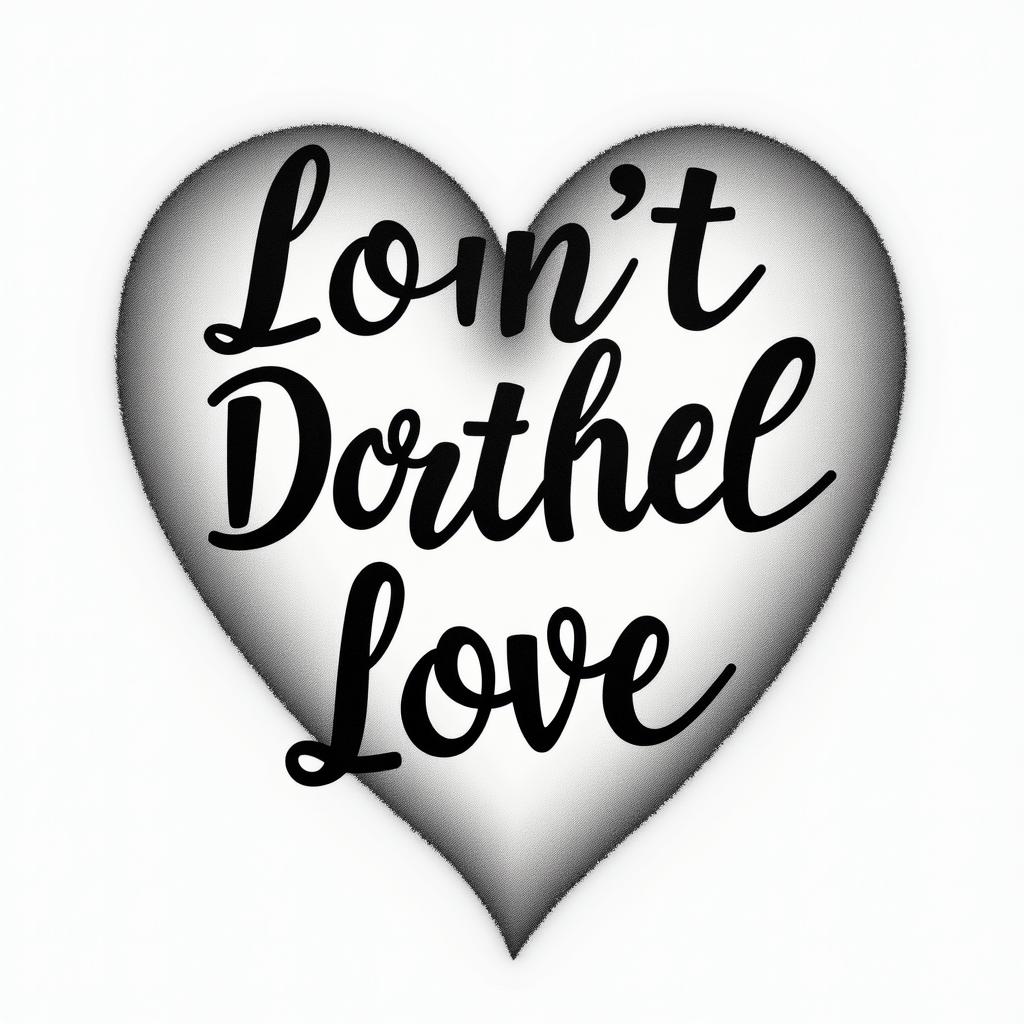 Luís Miguel, twins, I don't do well in love.text-based tattoo, gothic font ultra-realistic, perfectly placed, high-quality font design, photo-realistic shading, 8k, high quality, finely detailed typography