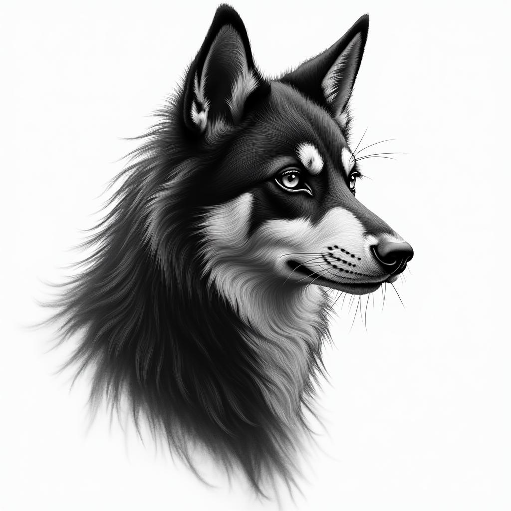 Zorro animalin realism tattoo style, featuring a highly detailed, lifelike, capturing every detail, photorealistic, ultra realistic, intricate shading, smooth and sharp,   - Variation 2