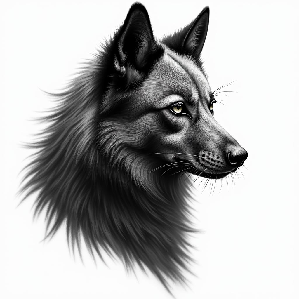 Zorro animalin realism tattoo style, featuring a highly detailed, lifelike, capturing every detail, photorealistic, ultra realistic, intricate shading, smooth and sharp,   - Variation 4