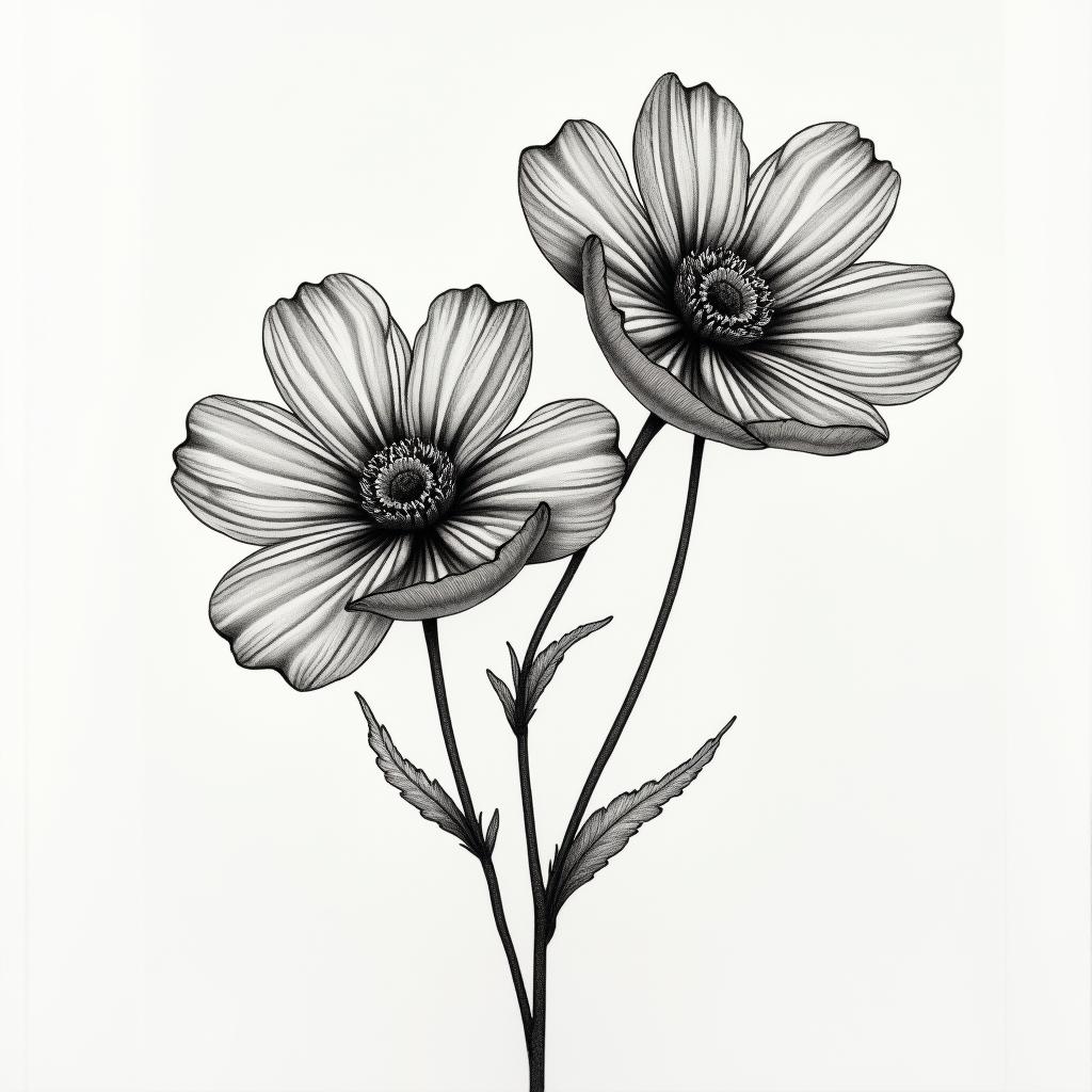 Tiny golden poppy fine line behind-the-earhigly detailed tattoo - Variation 4