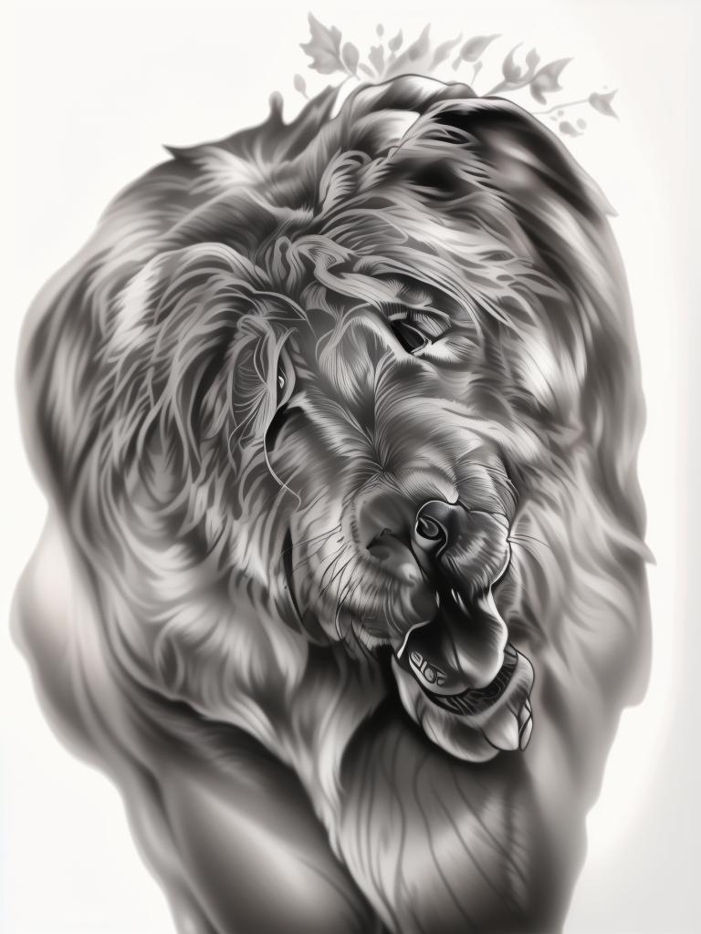 A highly detailed and lifelike composition, tattoo art, realism style, ultra-high resolution, smooth gradients and intricate textures, monochromatic black-and-gray tones, diffused soft lighting for natural depth.undefined - Variation 20