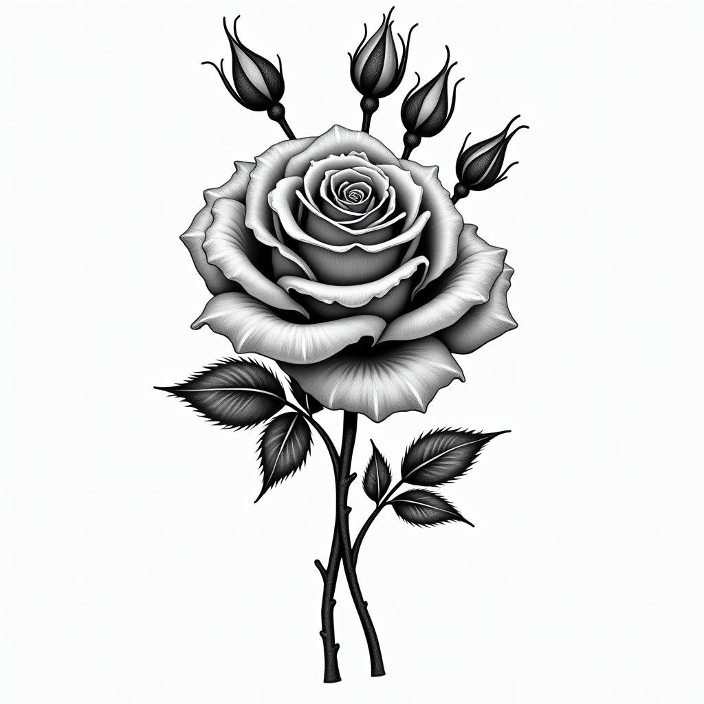 Roseshigly detailed tattoo - Variation 2