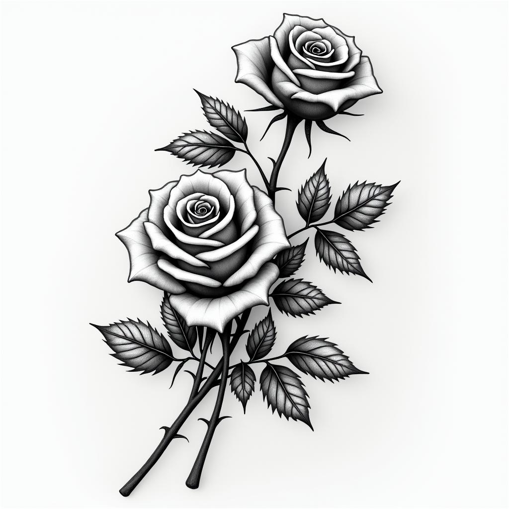 Roseshigly detailed tattoo - Variation 3