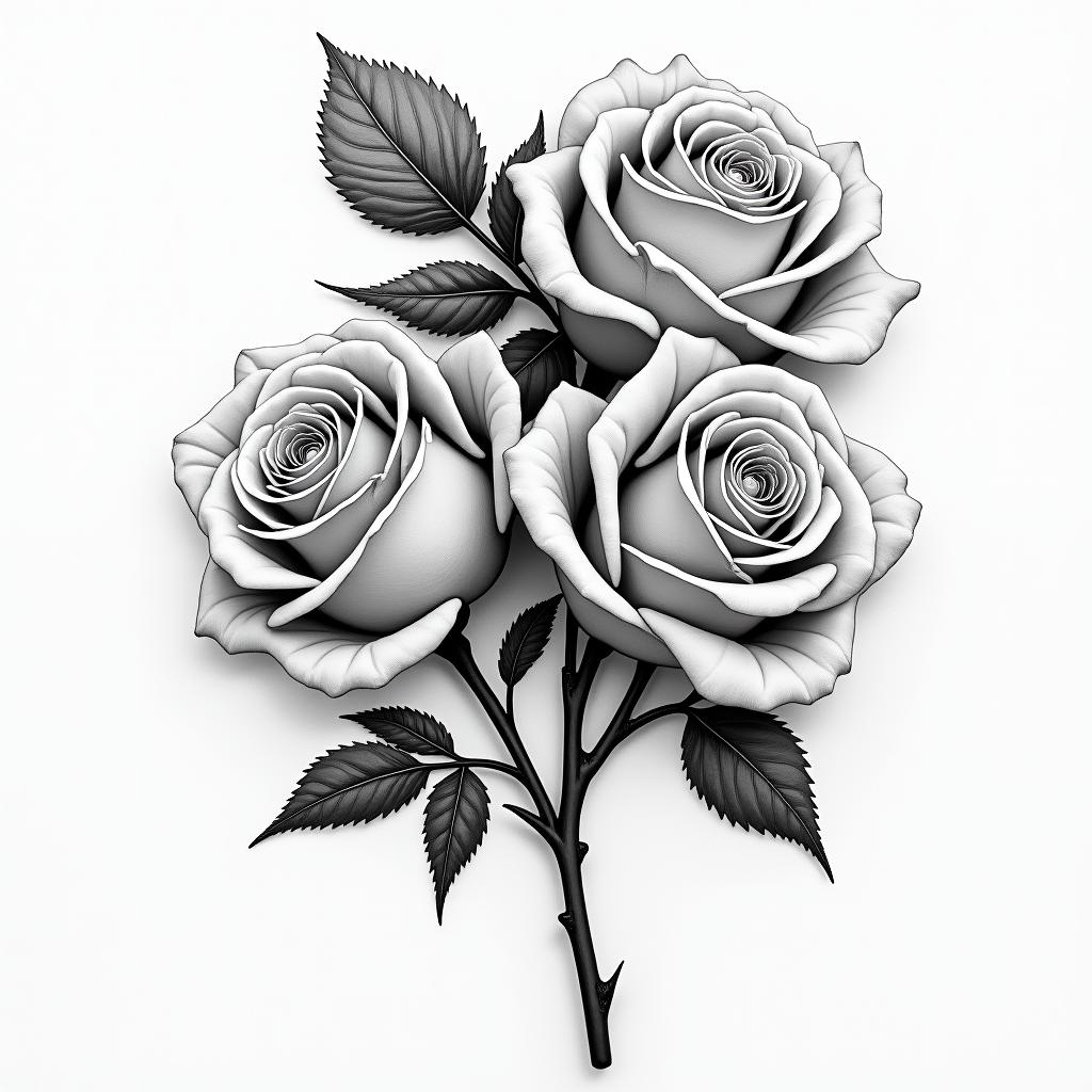 Roseshigly detailed tattoo - Variation 4