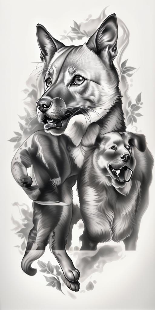 A highly detailed and lifelike composition, tattoo art, realism style, ultra-high resolution, smooth gradients and intricate textures, monochromatic black-and-gray tones, diffused soft lighting for natural depth.undefined - Variation 10