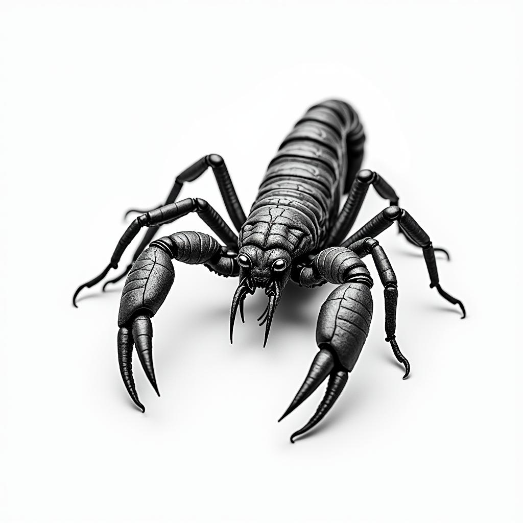 Scorpion with sharp, detailed clawshigly detailed tattoo - Variation 12