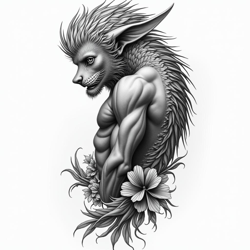 Jayceon Sagittarius Arkansashigly detailed tattoo