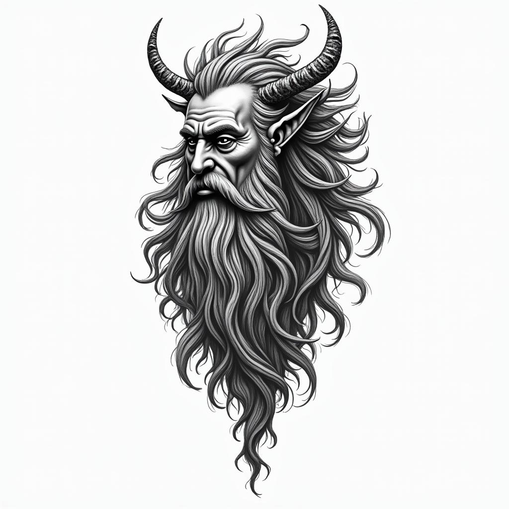 Nordic godshigly detailed tattoo - Variation 4