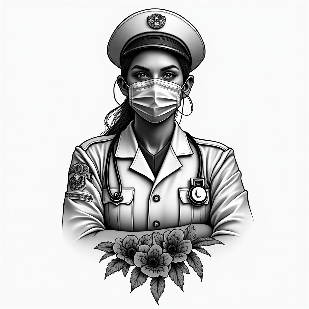 Paramedichigly detailed tattoo - Variation 4