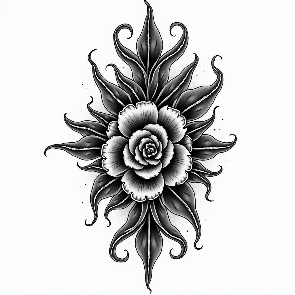 Sliding stopin authentic tattoo style, incorporating traditional modifications, bold black outlines, solid color fills, featuring classic authentic elements - Variation 2