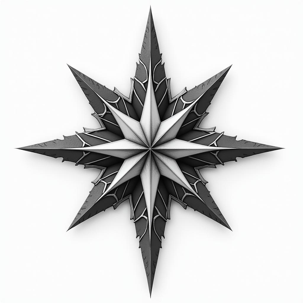 Star of lifehigly detailed tattoo